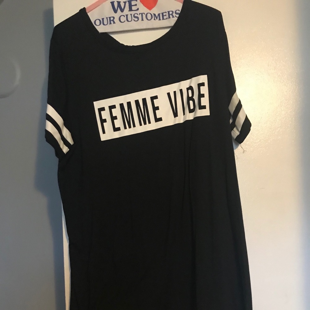 Black T-shirt dress
